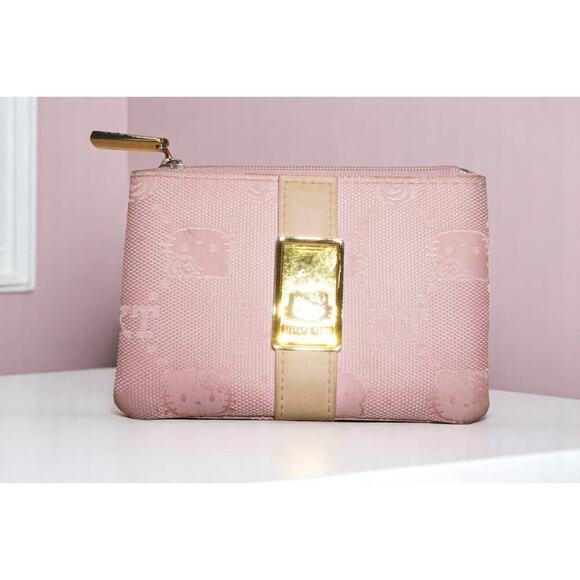 Hello Kitty Pink Quilted Shoulder Bag & Matching Wallet Set – Bow Print – Read - Picture 10 of 15